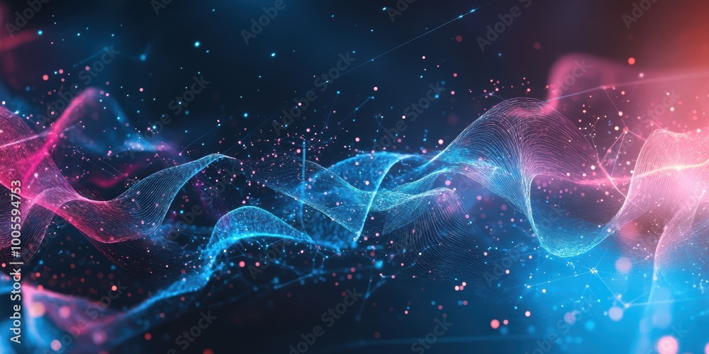 Modern Digital Abstract 3D Background with Pulsating Brainwaves and Interconnected Neurons Symbolizing Cognitive Neuroscience and AI Advancements Modern Digital Abstract 3D Background with Pulsating Brainwaves and Interconnected Neurons Symbolizing Cognitive Neuroscience and AI Advancements