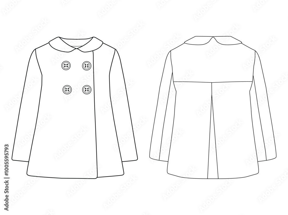 baby girl Hand drawn flat kids casual sweater clothes vector design baby girl Hand drawn flat kids casual sweater clothes vector design