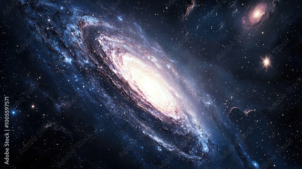 Stunning galaxy in deep space, showcasing beautiful spiral arms and vibrant colors, perfect for cosmic and astronomical themes. Stunning galaxy in deep space, showcasing beautiful spiral arms and vibrant colors, perfect for cosmic and astronomical themes.