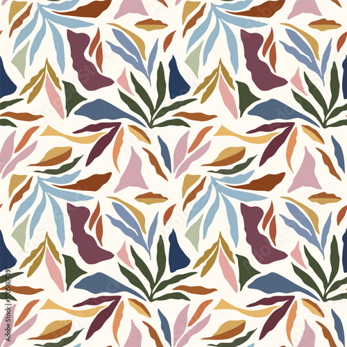 abstract colorful leaf texture print design