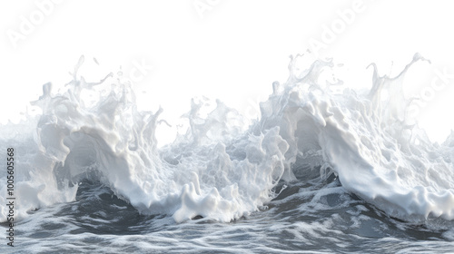 Fototapeta Naklejka Na Ścianę i Meble -  sea ​​foam on transparent background