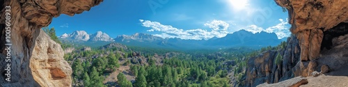 An overlooking landscape of Gates of the mountain in Helena national forest