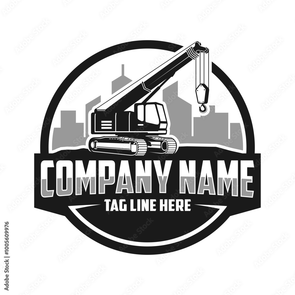 Crawler Crane, Logo Vector Crawler Crane, Logo Vector