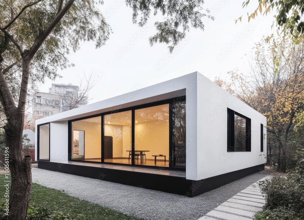 Fototapeta premium Modern White House.