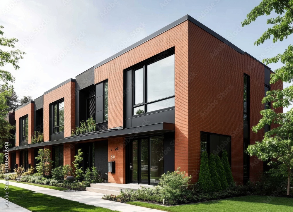 Fototapeta premium Modern Brick Townhouses.