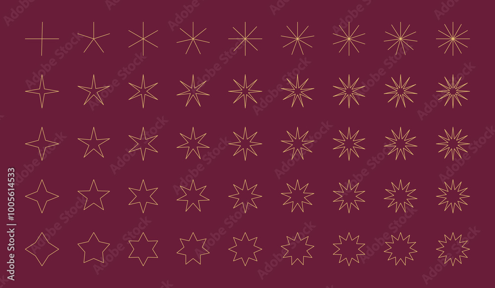 Star Icon Set - Different style of stars, simple outline design, constellations, galaxies, rating, celebrities icon Star Icon Set - Different style of stars, simple outline design, constellations, galaxies, rating, celebrities icon