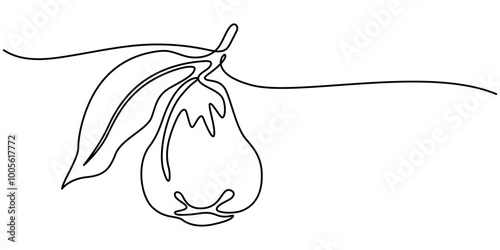 Single continuous line drawing whole healthy organic cashew apple for orchard logo identity. Fresh Brazil caju concept for fruitage garden icon, pro vector illustration.