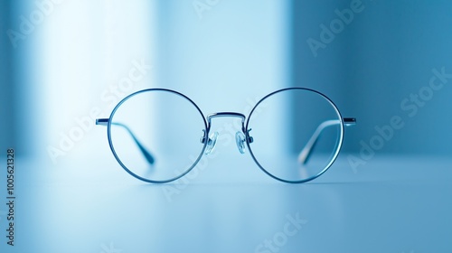 Minimalist Eyeglasses on White Table