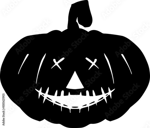 Pumpkin - squash for Halloween or Thanksgiving flat icon photo