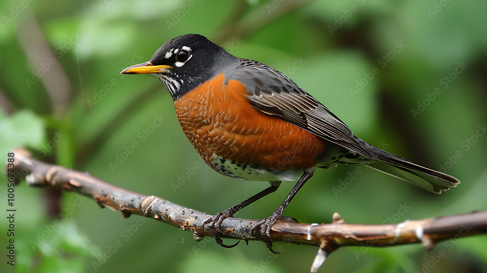 robin on a branch. robin on a branch.