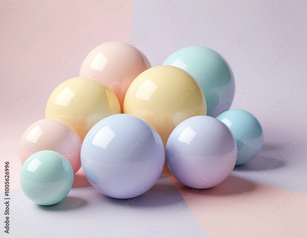 Minimalist Pastel Spheres Minimalist Pastel Spheres