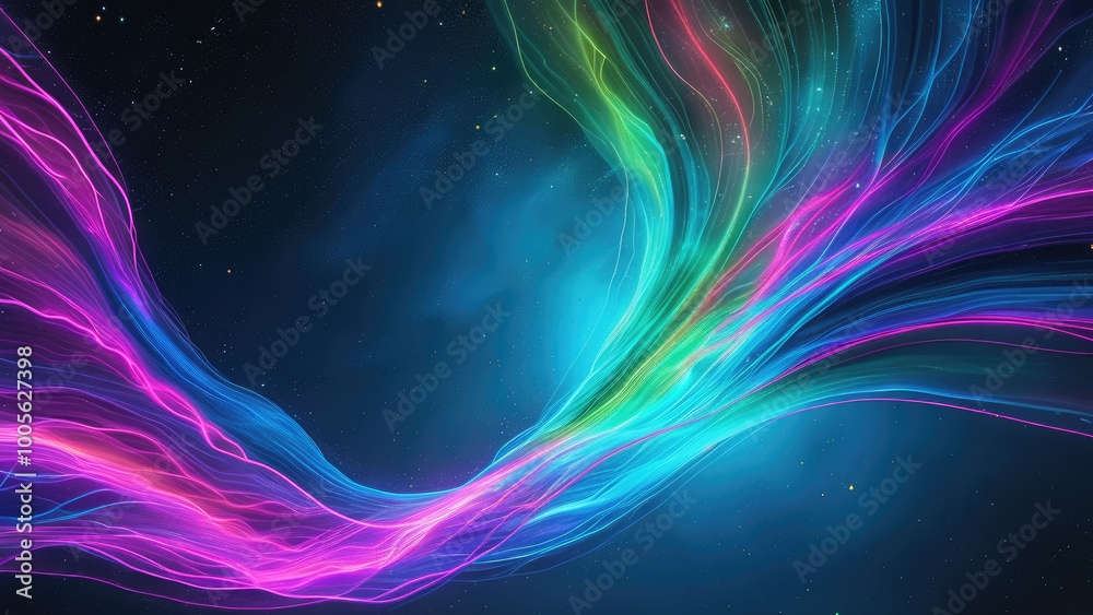 Obraz premium Cosmic Energy Waves