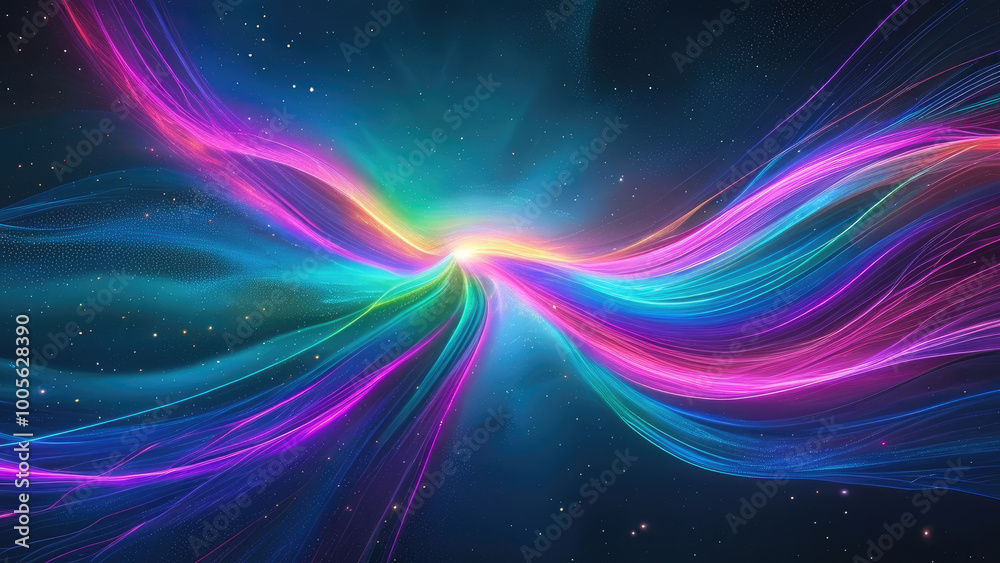 Obraz premium Cosmic Energy Waves