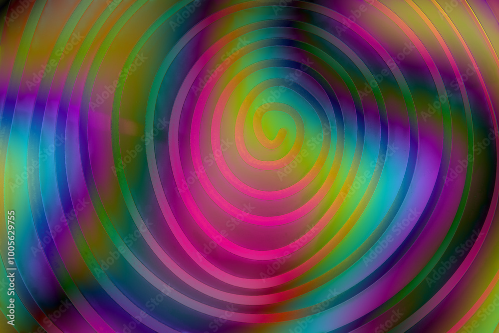 Fototapeta premium Hypnotic spiral gradient flowing colors, Liquid effects, Abstract Backgrounds