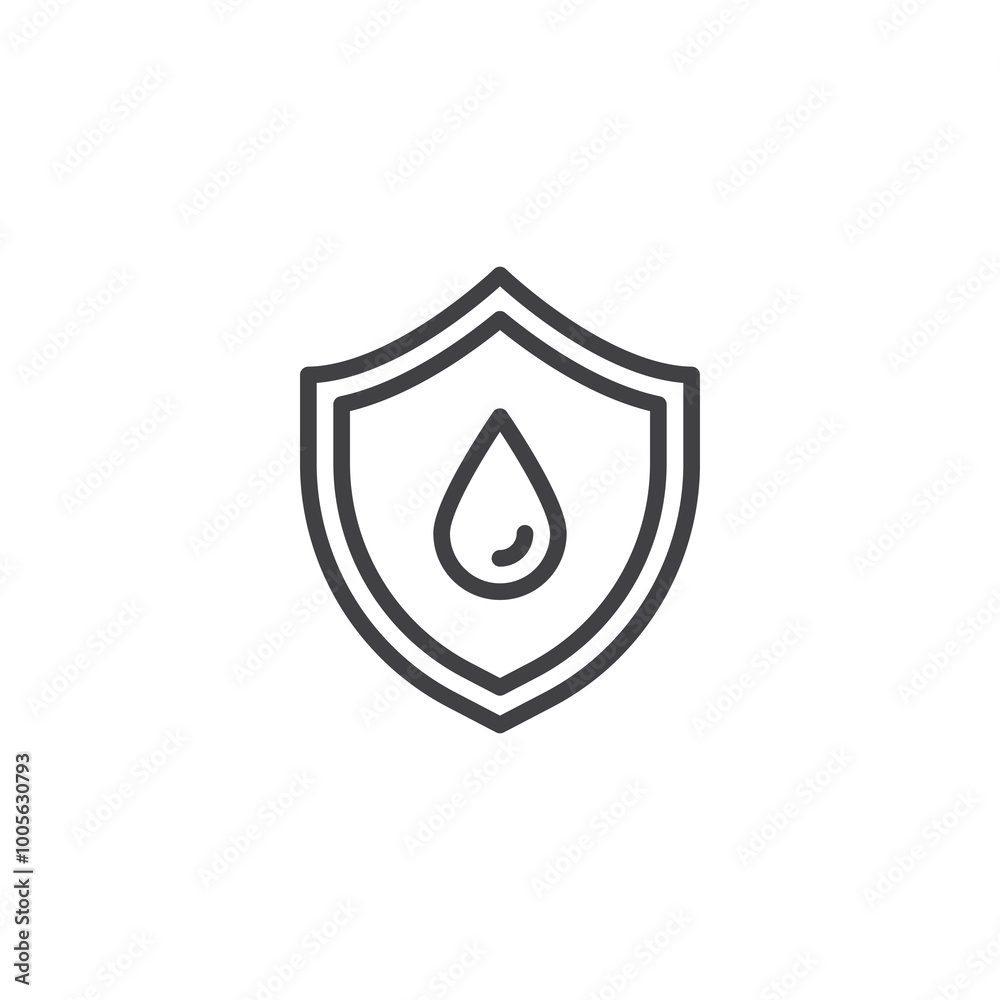 Waterproof Shield line icon