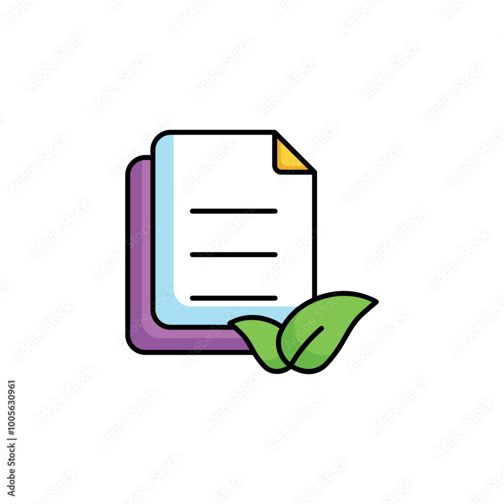 Paper icon design with white background stock illustration Paper icon design with white background stock illustration