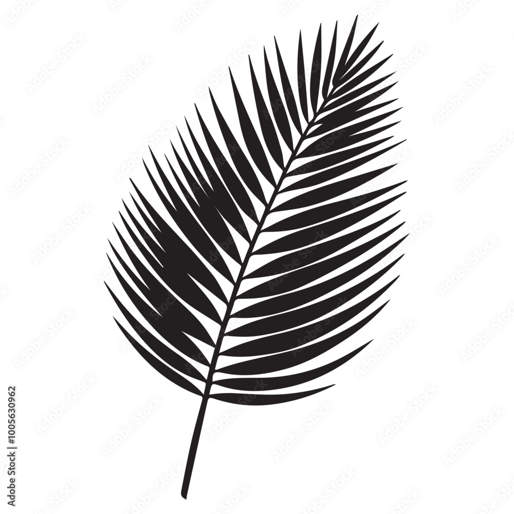Fototapeta premium Leaf Silhouette Design - Plant leave vector illustration - Black Leaf Clipart 