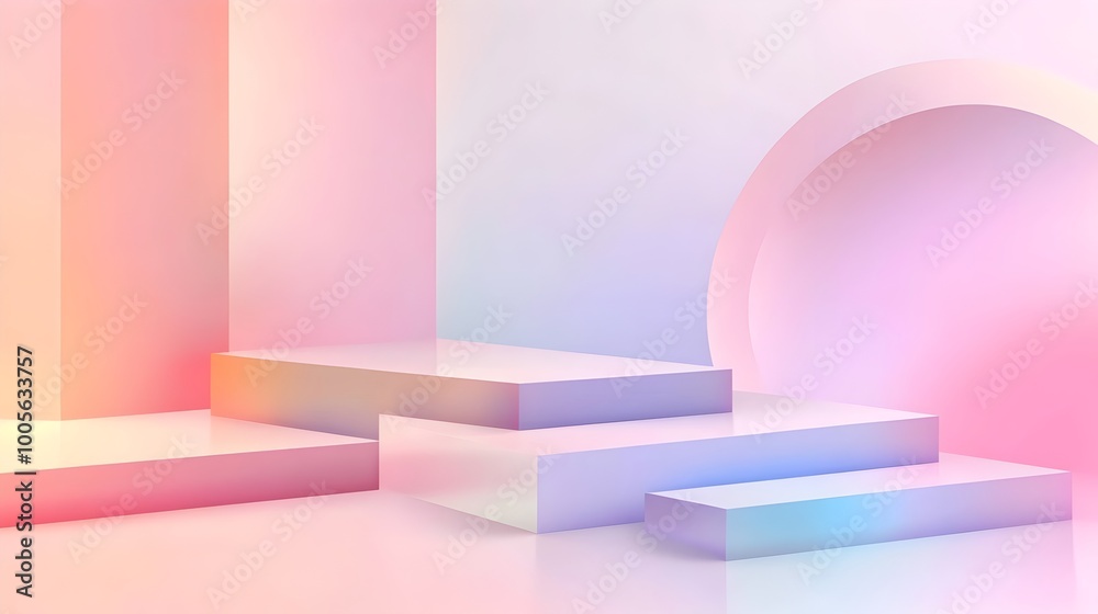 Pastel colored abstract geometric shapes with vibrant gradients a minimalist composition clean lines and sleek surfaces in a contemporary digital art style with a simple backdrop Pastel colored abstract geometric shapes with vibrant gradients a minimalist composition clean lines and sleek surfaces in a contemporary digital art style with a simple backdrop