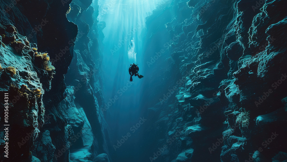 Fototapeta premium Into the Darkness: Ocean’s Final Frontier