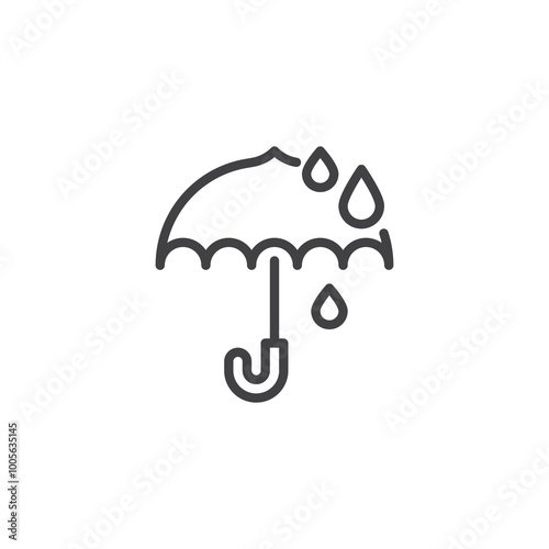 Rainproof line icon