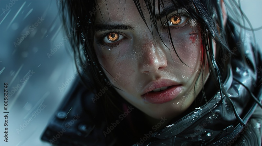 © Infinity - Intense Portrait of a Woman in a Futuristic Setting © Infinity - Intense Portrait of a Woman in a Futuristic Setting