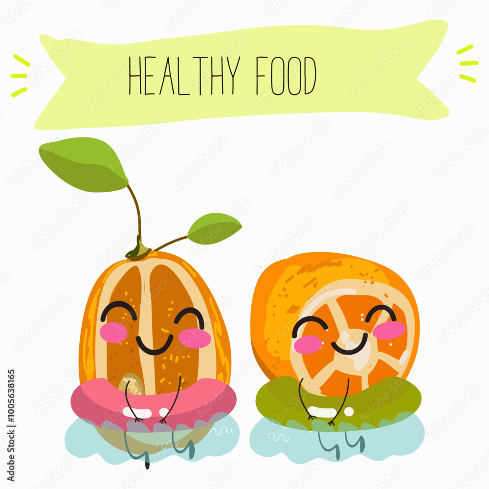 Kumquat character, tropical exotic fruit, vector isolated food icon, funny character. Hand drawn vector. Kumquat character, tropical exotic fruit, vector isolated food icon, funny character. Hand drawn vector.