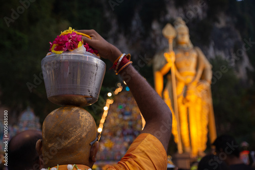 Hindu Devotees take part in the Thaipusam festival in Batu caves, Malaysia.