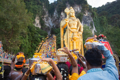 Hindu Devotees take part in the Thaipusam festival in Batu caves, Malaysia.