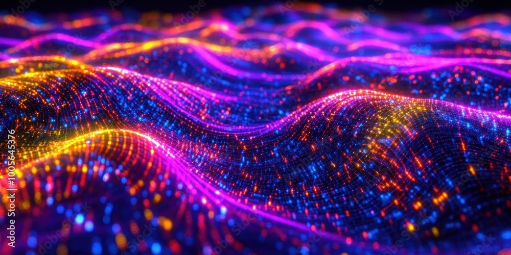 Fototapeta premium a colorful wave of light