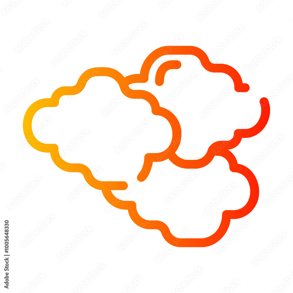 overcast Line Gradient Icon overcast Line Gradient Icon