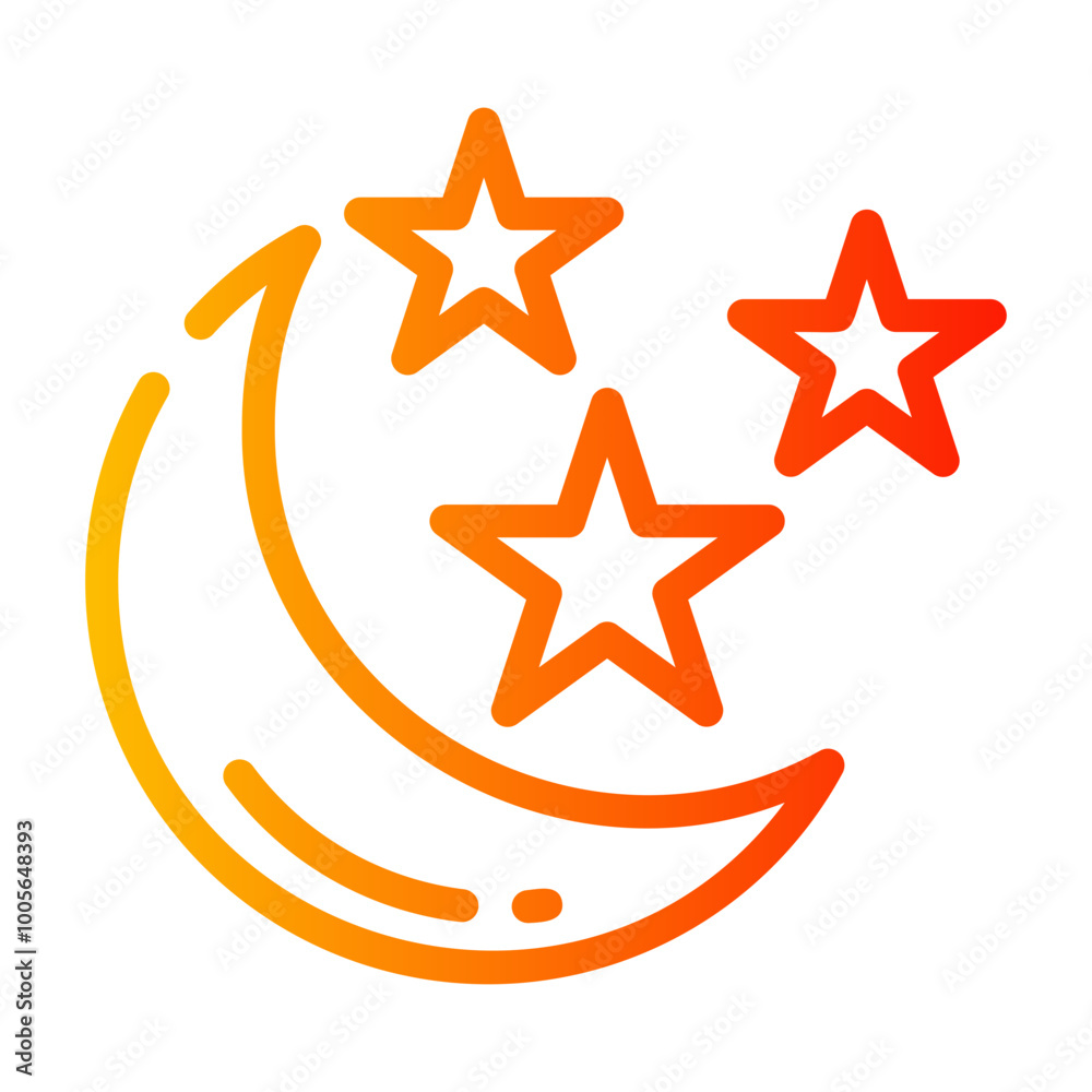 Obraz premium starry night Line Gradient Icon