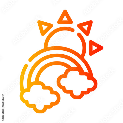 rainbow Line Gradient Icon