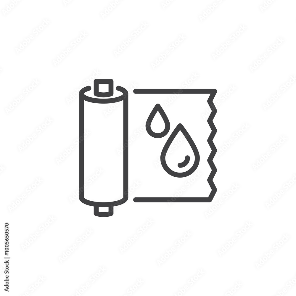 Fotografie Waterproof Fabric line icon