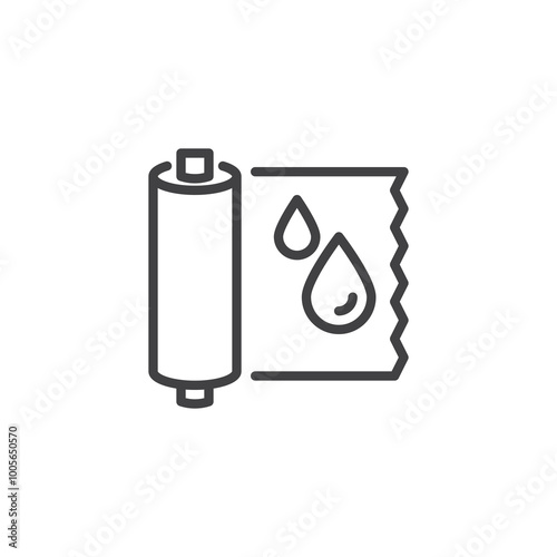 Waterproof Fabric line icon