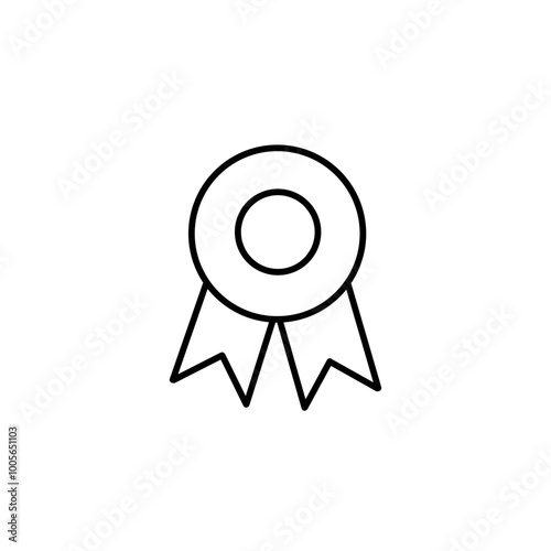Vector trophy line icon.