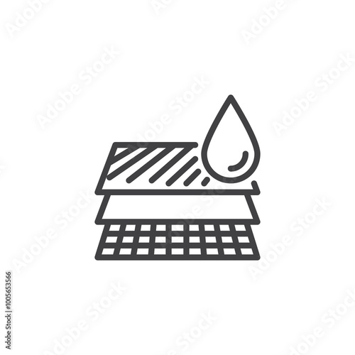Waterproof Membrane line icon