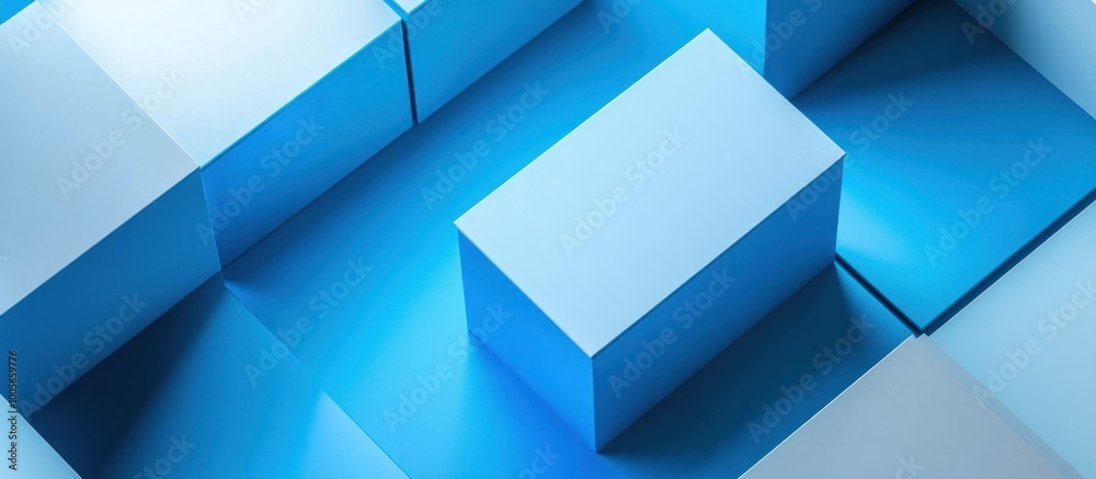 Abstract Blue Geometric Shapes Background Abstract Blue Geometric Shapes Background