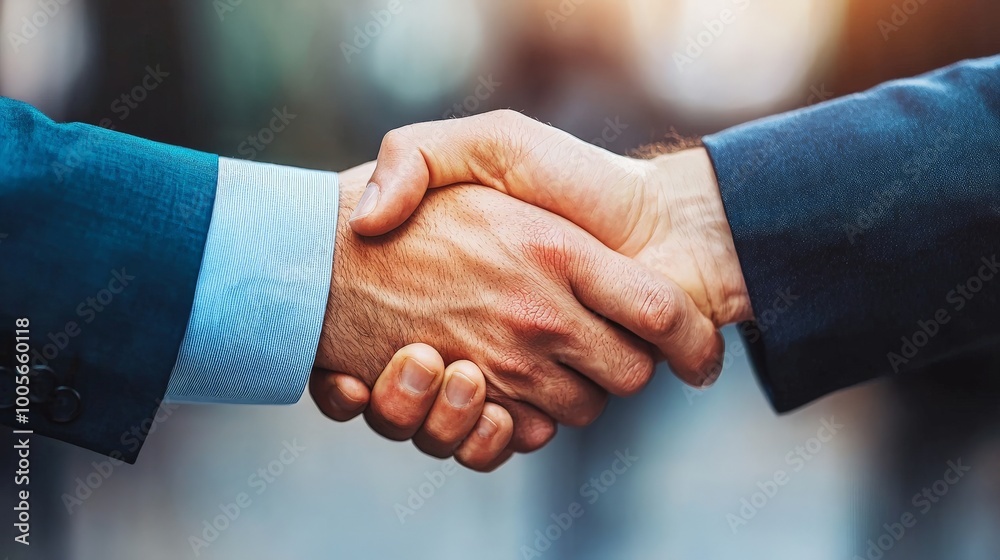A successful partnership leading to a new joint venture, symbolizing the benefits of collaborative business A successful partnership leading to a new joint venture, symbolizing the benefits of collaborative business