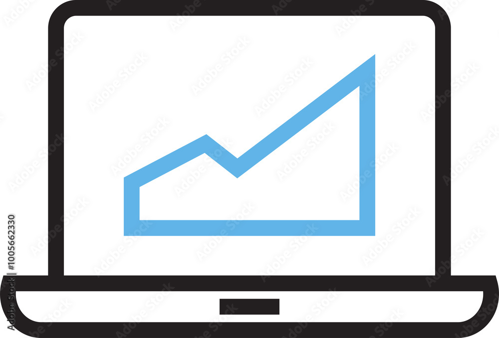 Graph on Laptop Icon
Graph on Laptop Icon