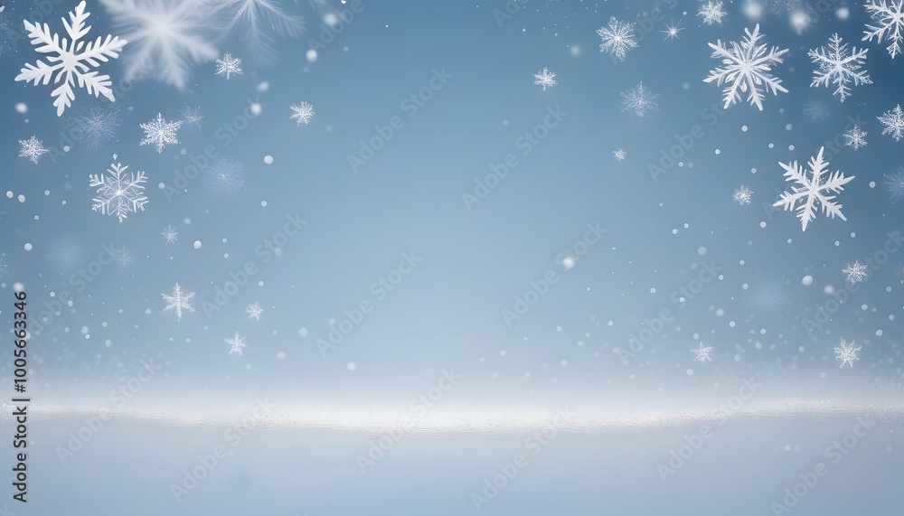 Ethereal winter landscape in soft blue and white with copy space Ethereal winter landscape in soft blue and white with copy space
