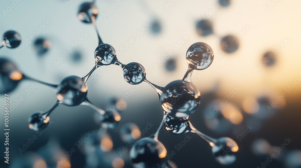 Abstract representation of molecular structures.