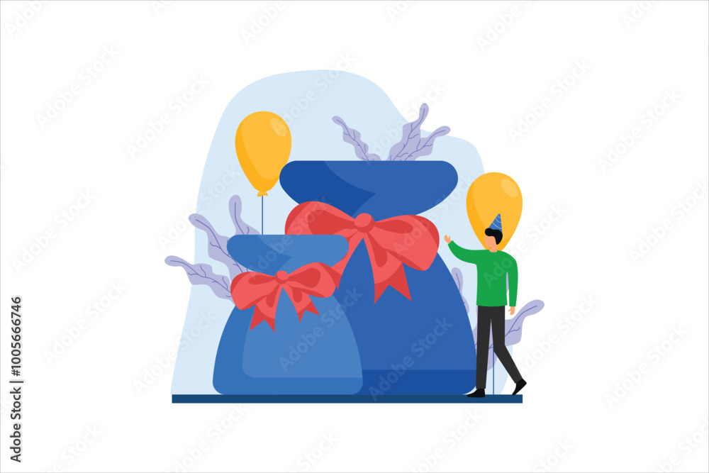Birthday Party Flat Design Illustration Birthday Party Flat Design Illustration