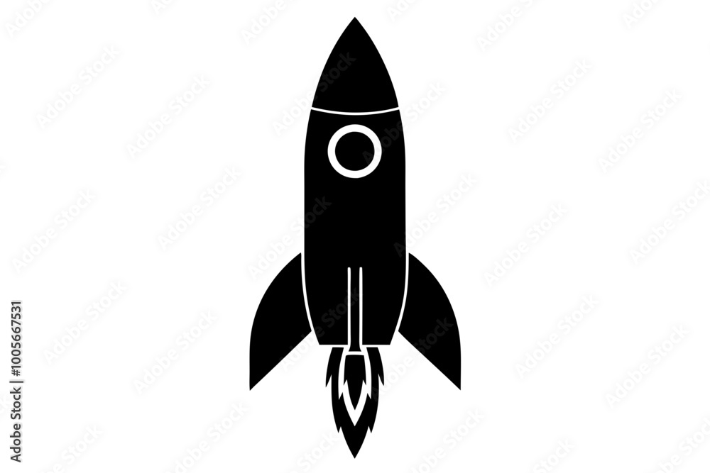 Rocket icon, Space ship vector silhouette
Rocket icon, Space ship vector silhouette