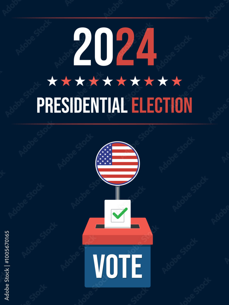 Fototapeta premium United States of America 2024 Presidential Election day