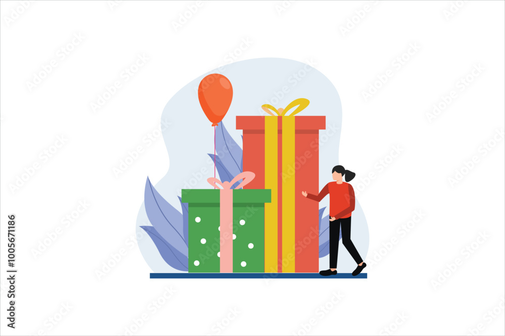 Birthday Party Flat Design Illustration Birthday Party Flat Design Illustration
