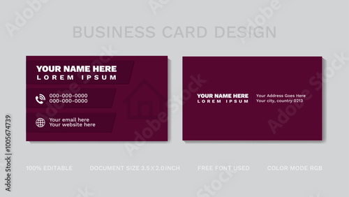 modern creative professional business card and name card horizontal simple clean template vector design