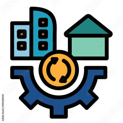Hybrid Work Icon