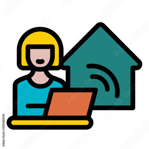 Hybrid Work Icon