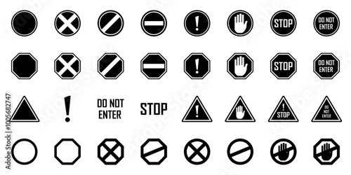 Warning sign stop sign do not enter hand not allowed street symbol limitation danger trespassing website rules risk