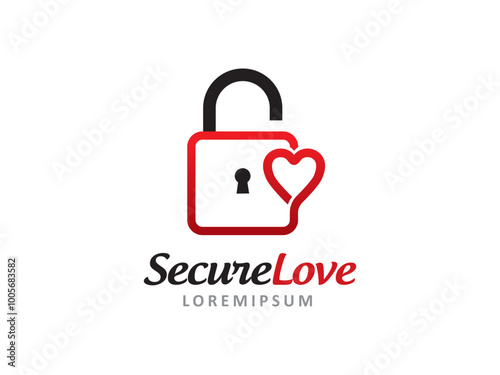 Secure Love logo symbol or icon template